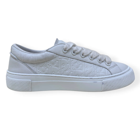 DIOR OBLIQUE EMBOSSED LEATHER SNEAKER WHITE 46 / UK12