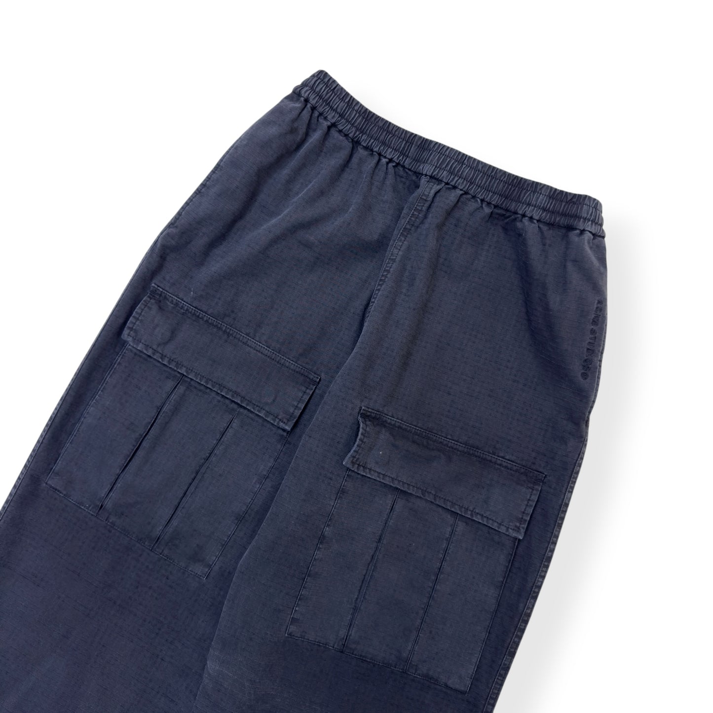 ACNE STUDIOS STRAIGHT LEG CARGO TROUSERS GREY 50 / L