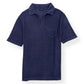THOM SWEENEY TERRY COTTON POLO SHIRT NAVY M