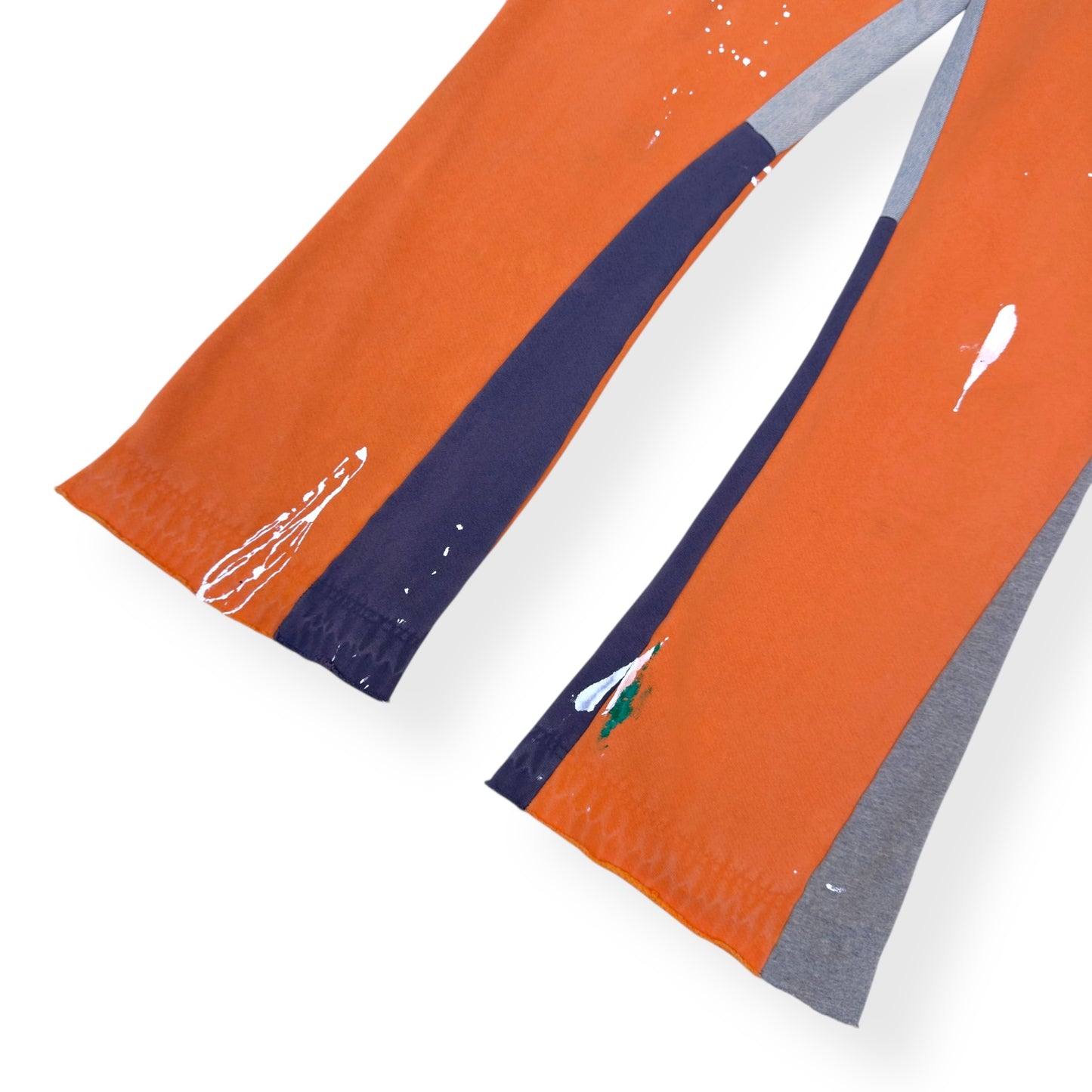 GALLERY DEPT. PAINTED FLARE SWEATPANTS ORANGE / GREY / NAVY L
