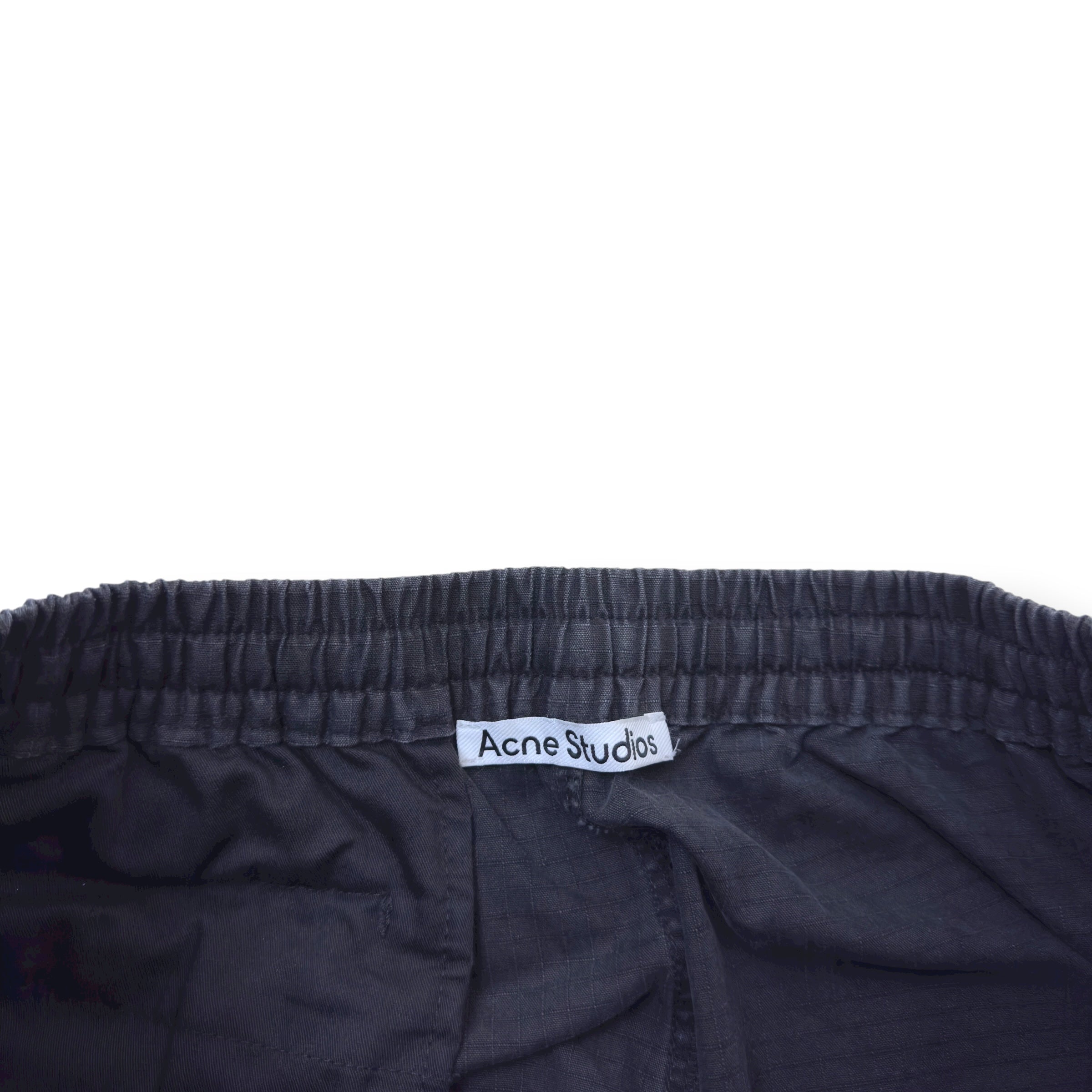 ACNE STUDIOS STRAIGHT LEG CARGO TROUSERS GREY 50 / L