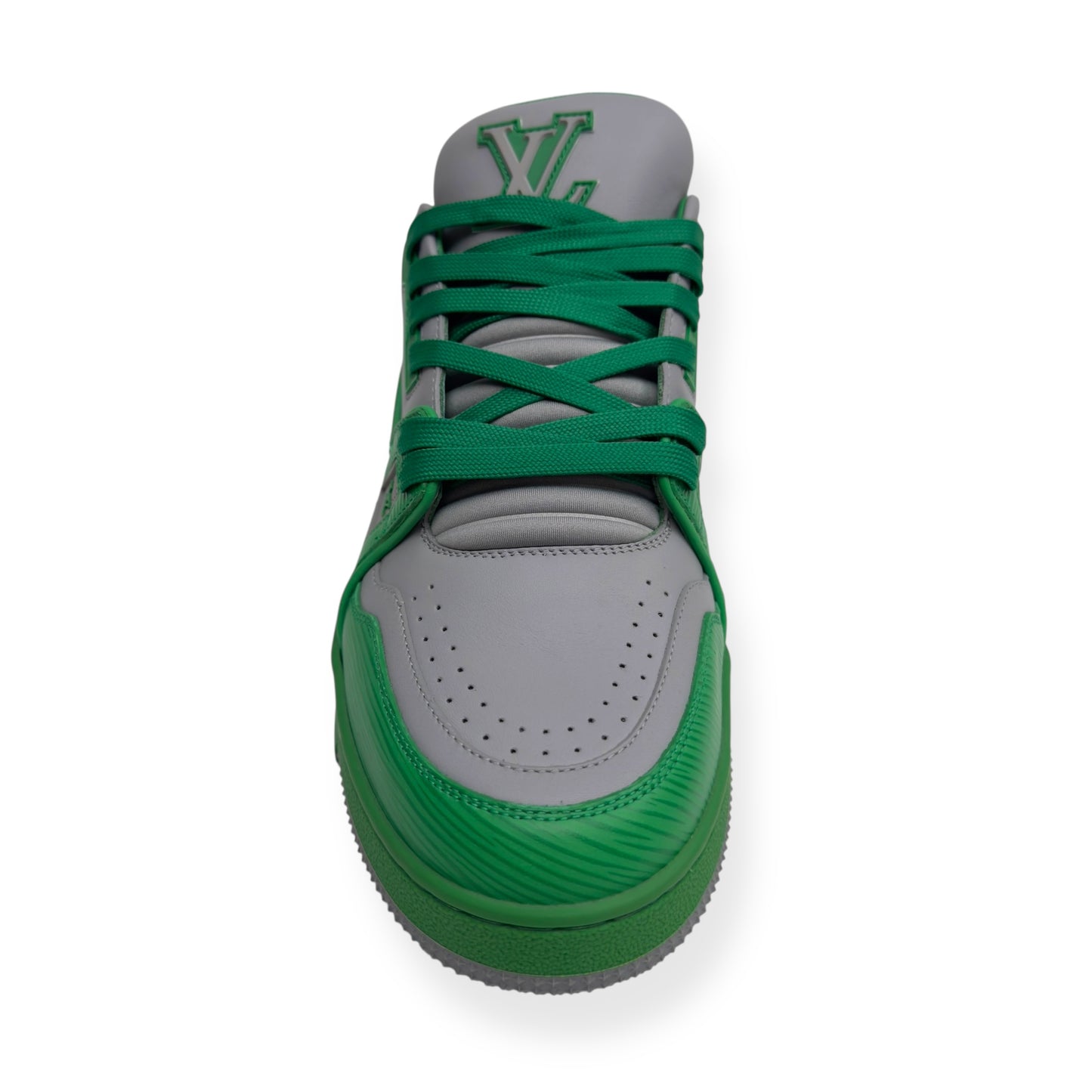 LOUIS VUITTON LV TRAINER GREEN / GREY UK7