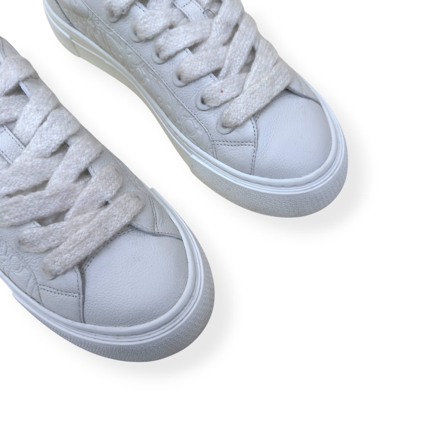 DIOR OBLIQUE EMBOSSED LEATHER SNEAKER WHITE 46 / UK12