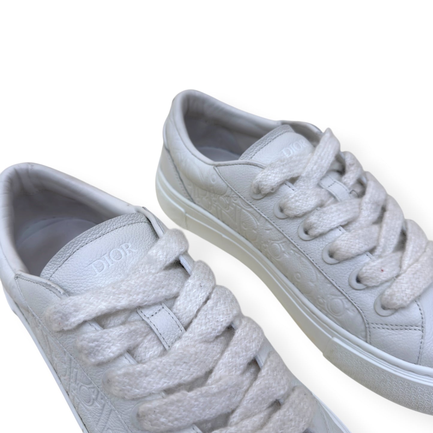DIOR OBLIQUE EMBOSSED LEATHER SNEAKER WHITE 46 / UK12