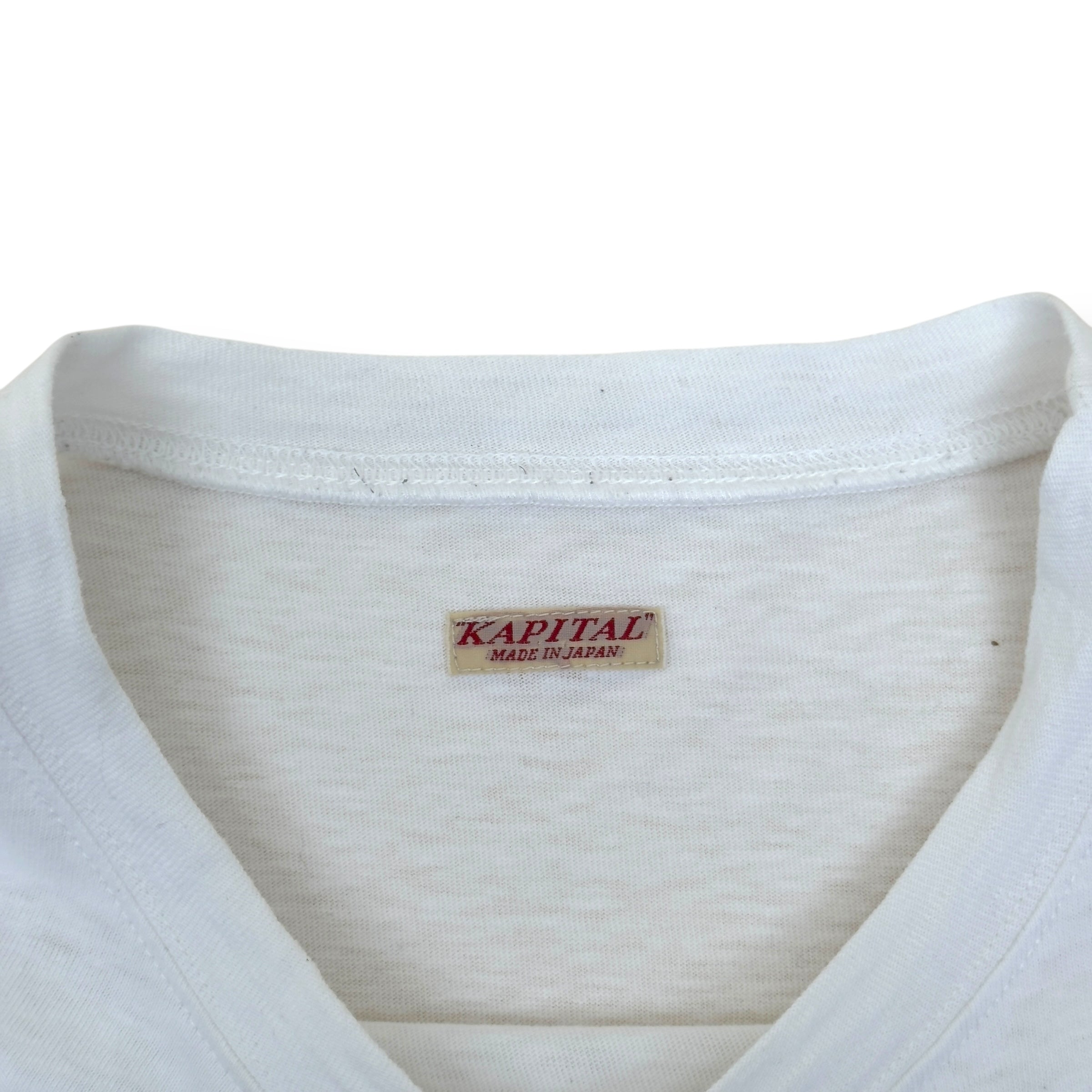 KAPITAL RAINBOWY 55 FOOTBALL HUGE T-SHIRT WHITE  3 / M