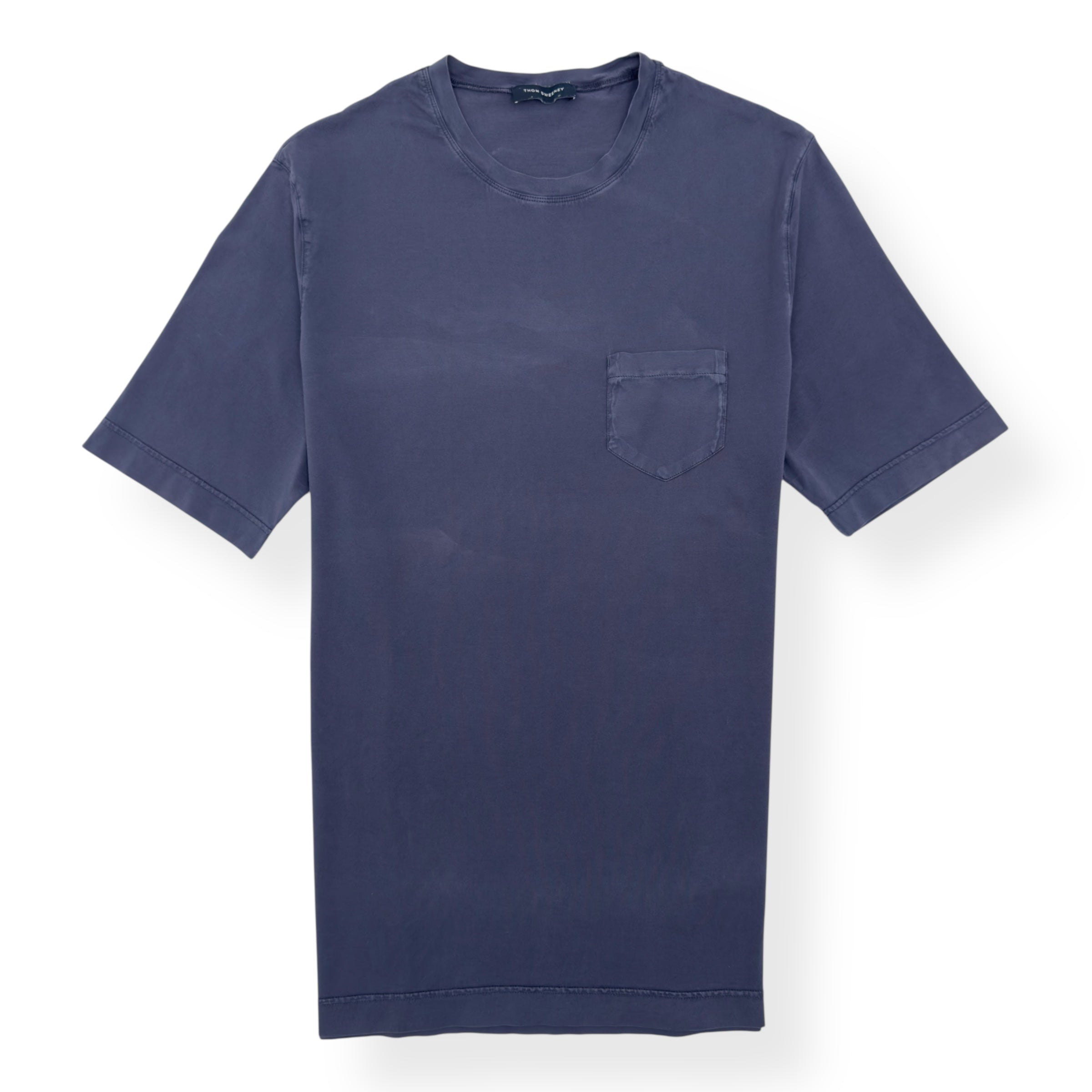 THOM SWEENEY POCKET T-SHIRT BLUE L