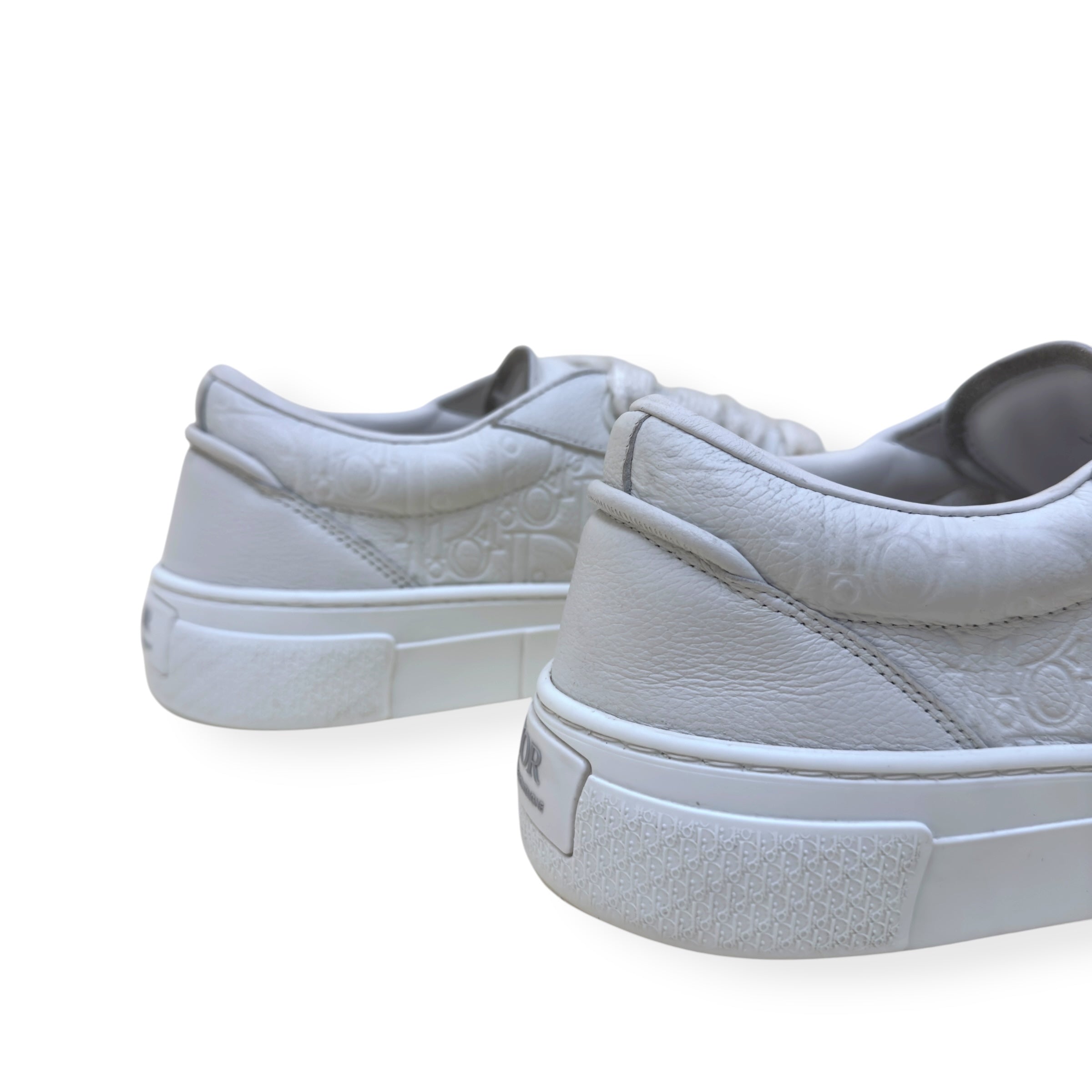 DIOR OBLIQUE EMBOSSED LEATHER SNEAKER WHITE 46 / UK12