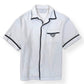 PRADA TERRY COTTON BOWLING SHIRT WHITE L