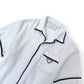 PRADA TERRY COTTON BOWLING SHIRT WHITE L