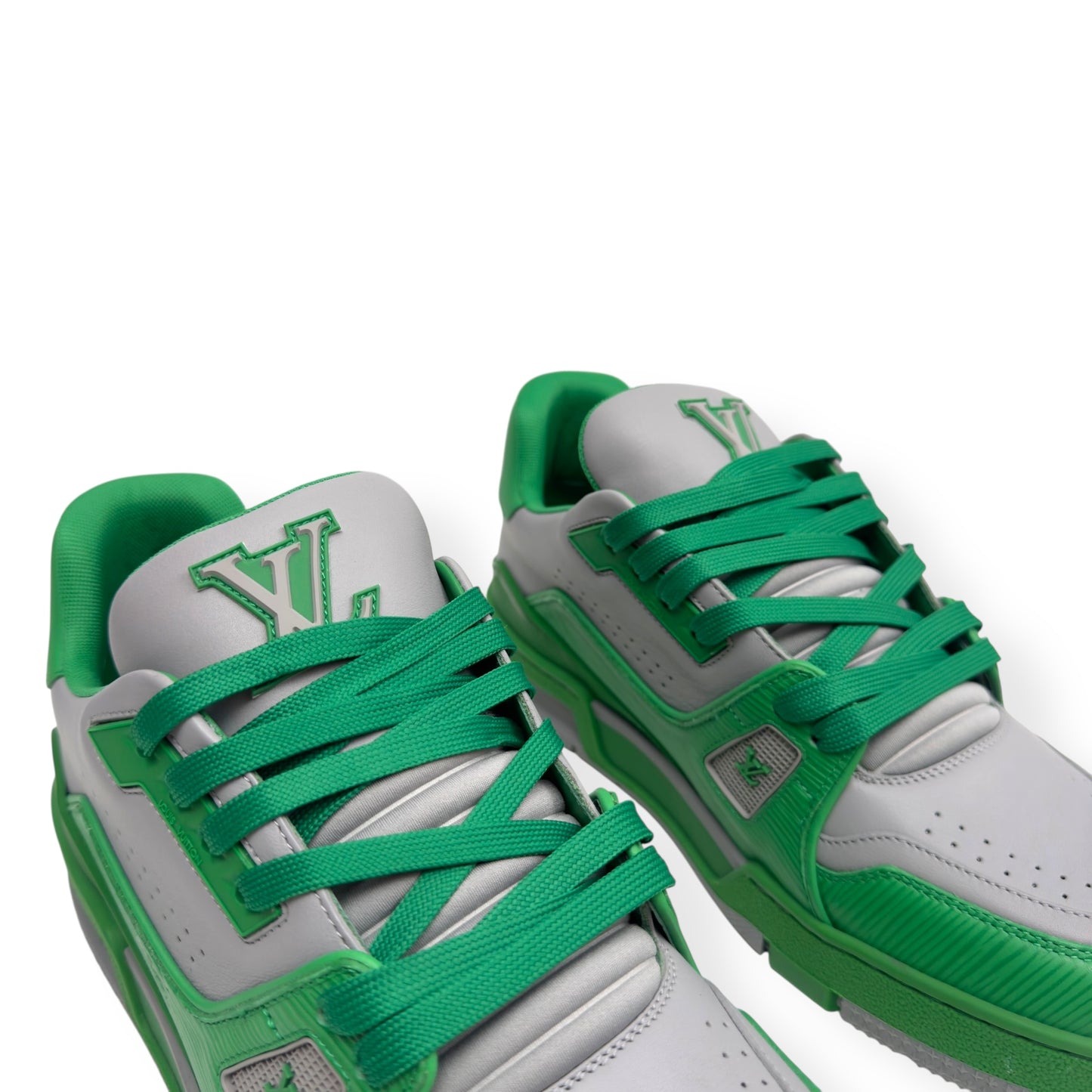 LOUIS VUITTON LV TRAINER GREEN / GREY UK7