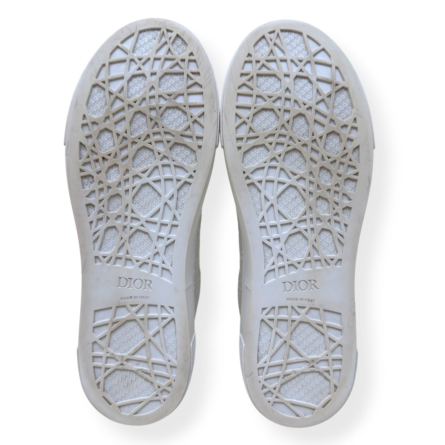 DIOR OBLIQUE EMBOSSED LEATHER SNEAKER WHITE 46 / UK12