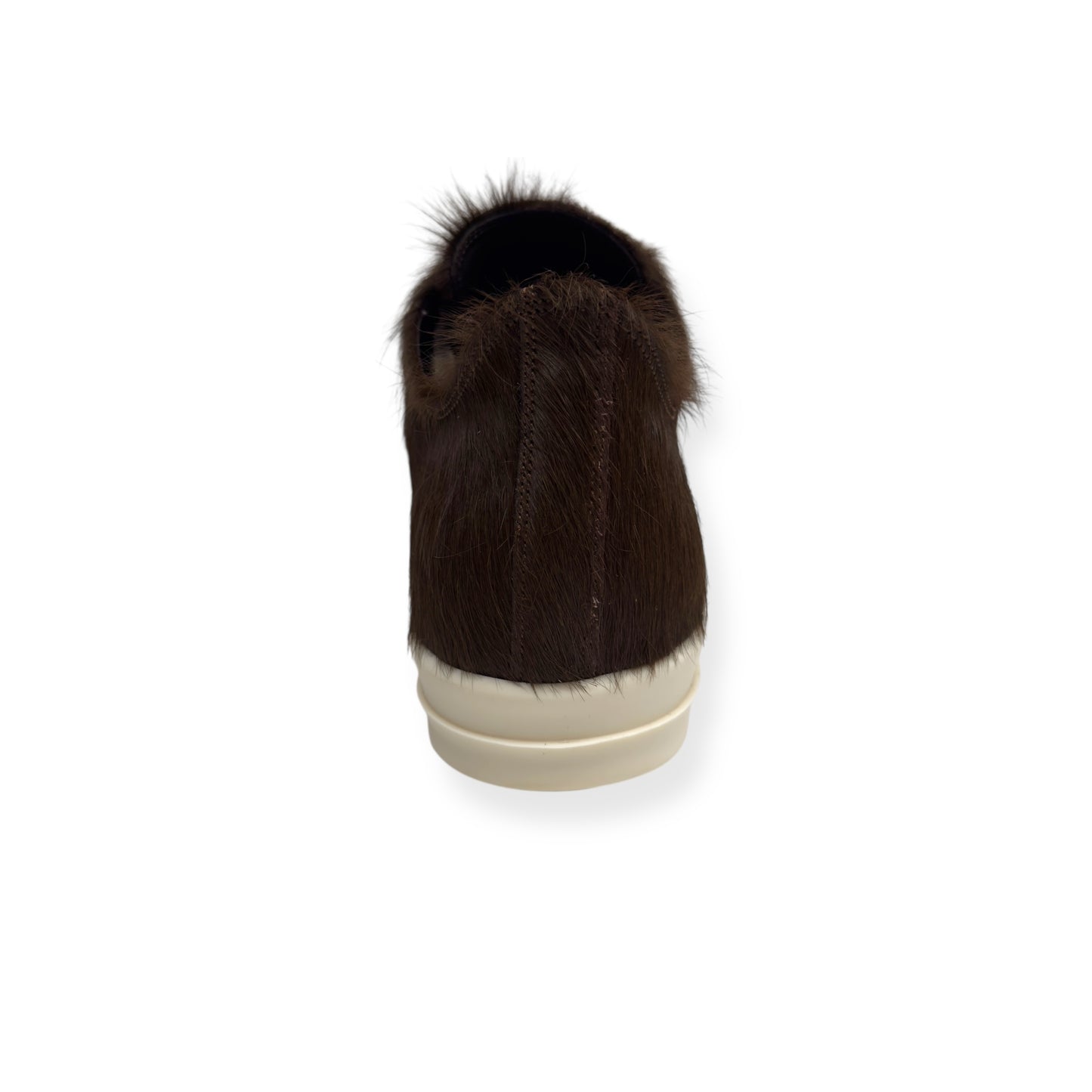 RICK OWENS PONY HAIR LOW TOP SNEAKER BROWN 41.5 / UK7.5