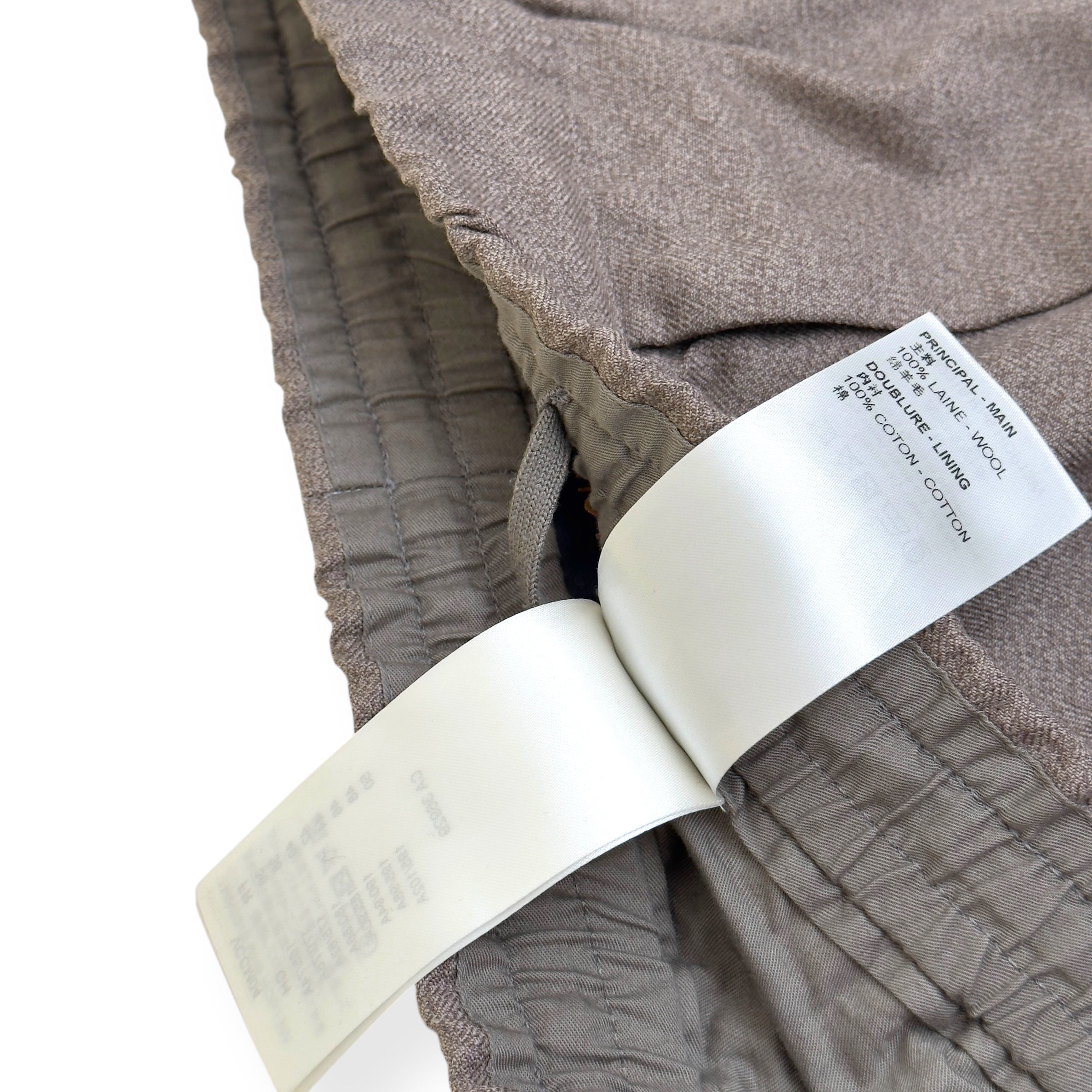 LOUIS VUITTON WOOL STRAIGHT LEG TROUSERS BEIGE 42 / M