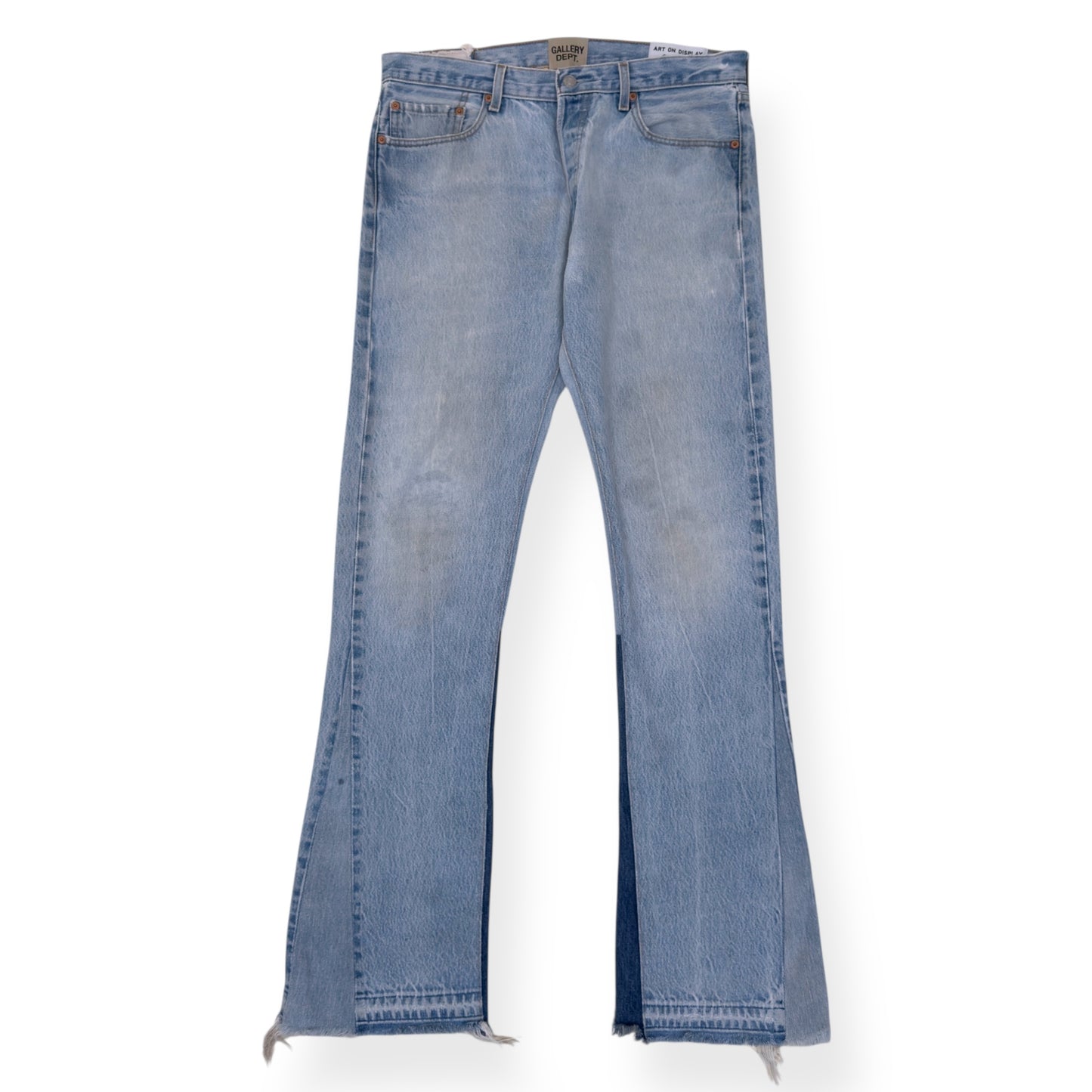 GALLERY DEPT. LA FLARE FADED-WASH FLARED DENIM JEANS BLUE W33”