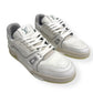 LOUIS VUITTON LEATHER LV TRAINER WHITE / GREY UK7