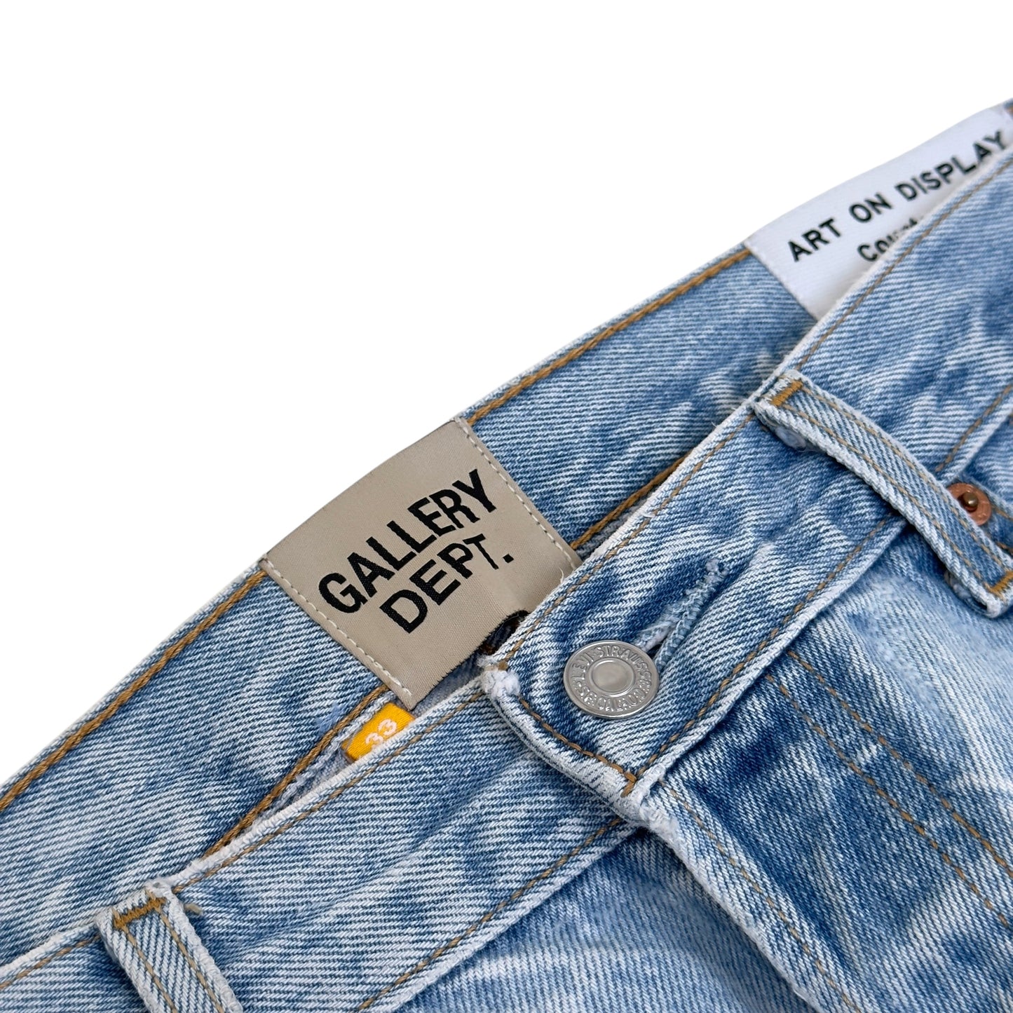 GALLERY DEPT. LA FLARE FADED-WASH FLARED DENIM JEANS BLUE W33”