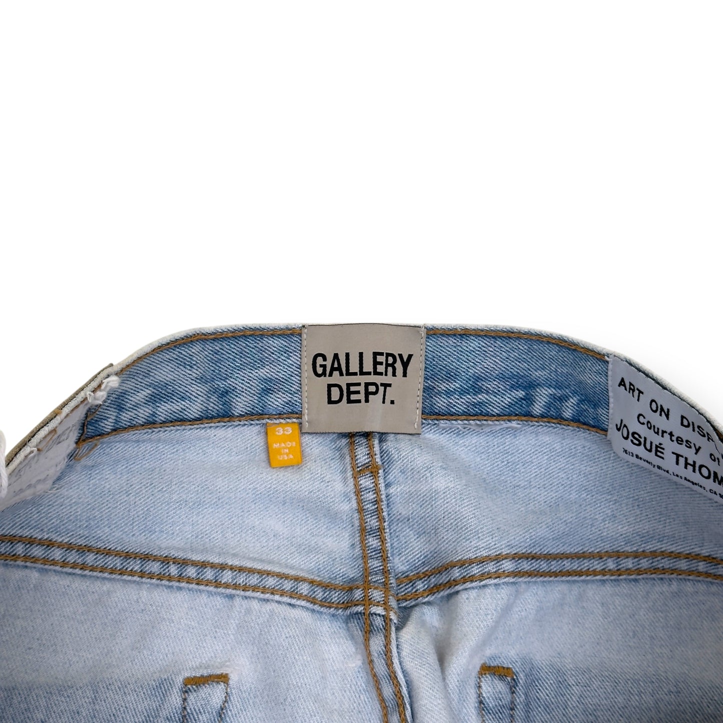 GALLERY DEPT. LA FLARE FADED-WASH FLARED DENIM JEANS BLUE W33”