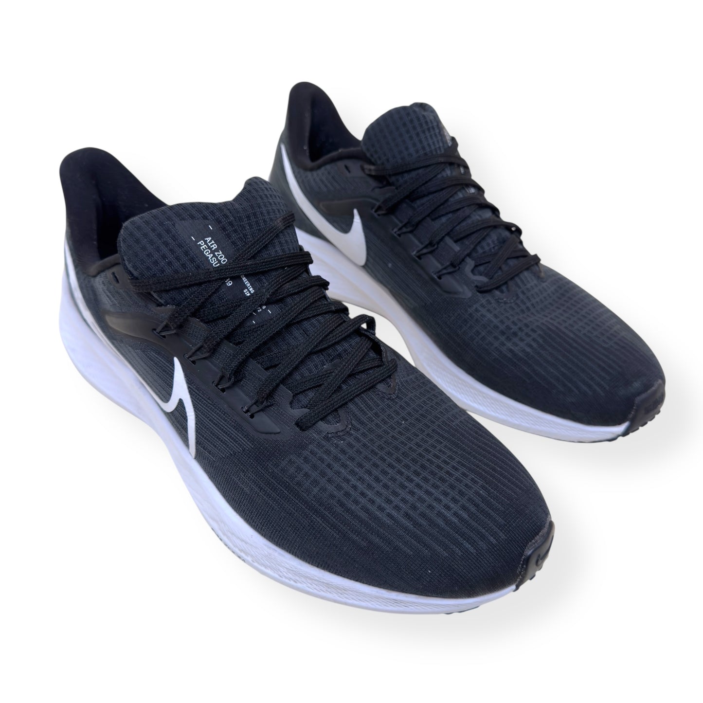 NIKE AIR ZOOM PEGASUS 39 RUNNING SHOE BLACK / WHITE UK10.5