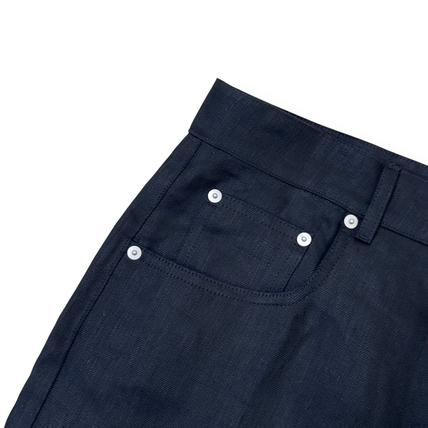 RICK OWENS SS25 HOLLYWOOD GETH LINEN TROUSERS BLACK W36”