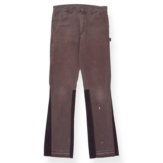 JEANIUS BAR ATELIER PAINT SPLATTER CARGO TROUSERS BROWN W34”