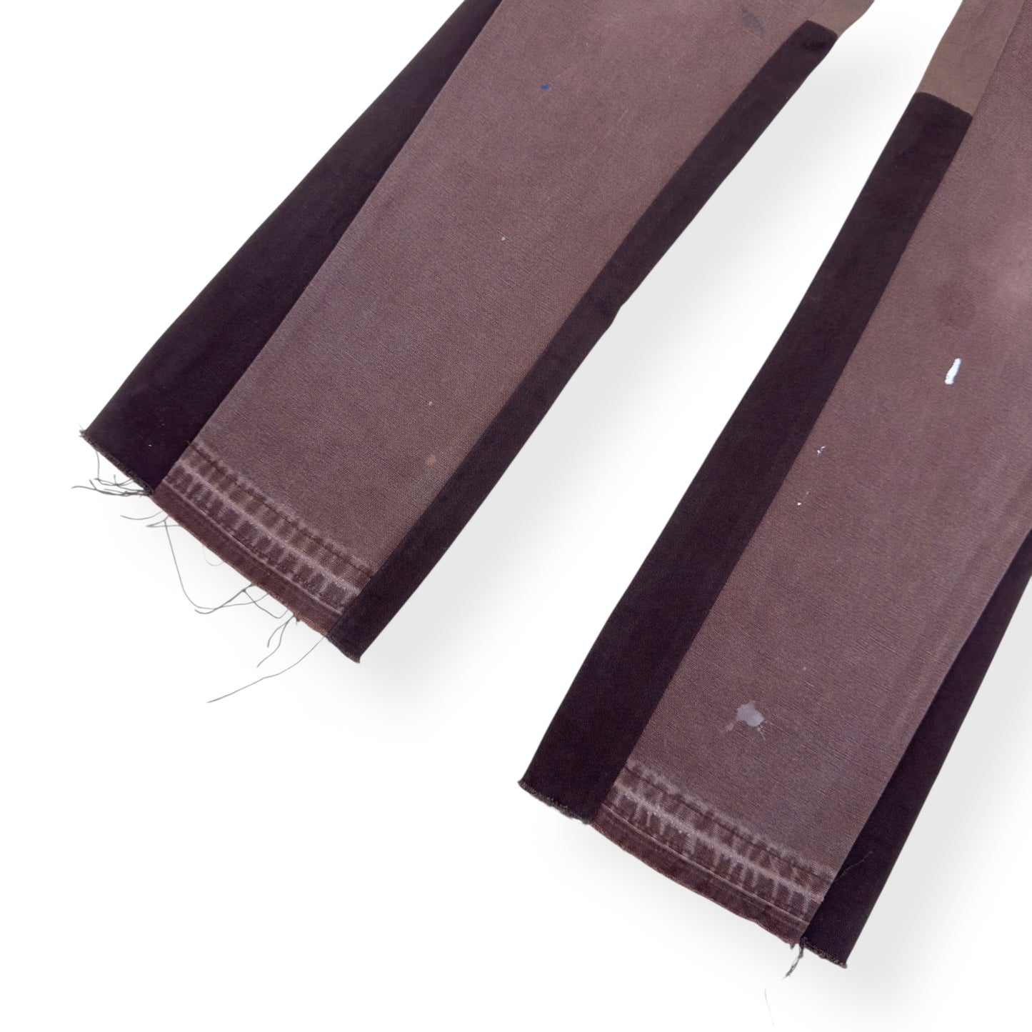 JEANIUS BAR ATELIER PAINT SPLATTER CARGO TROUSERS BROWN W34”