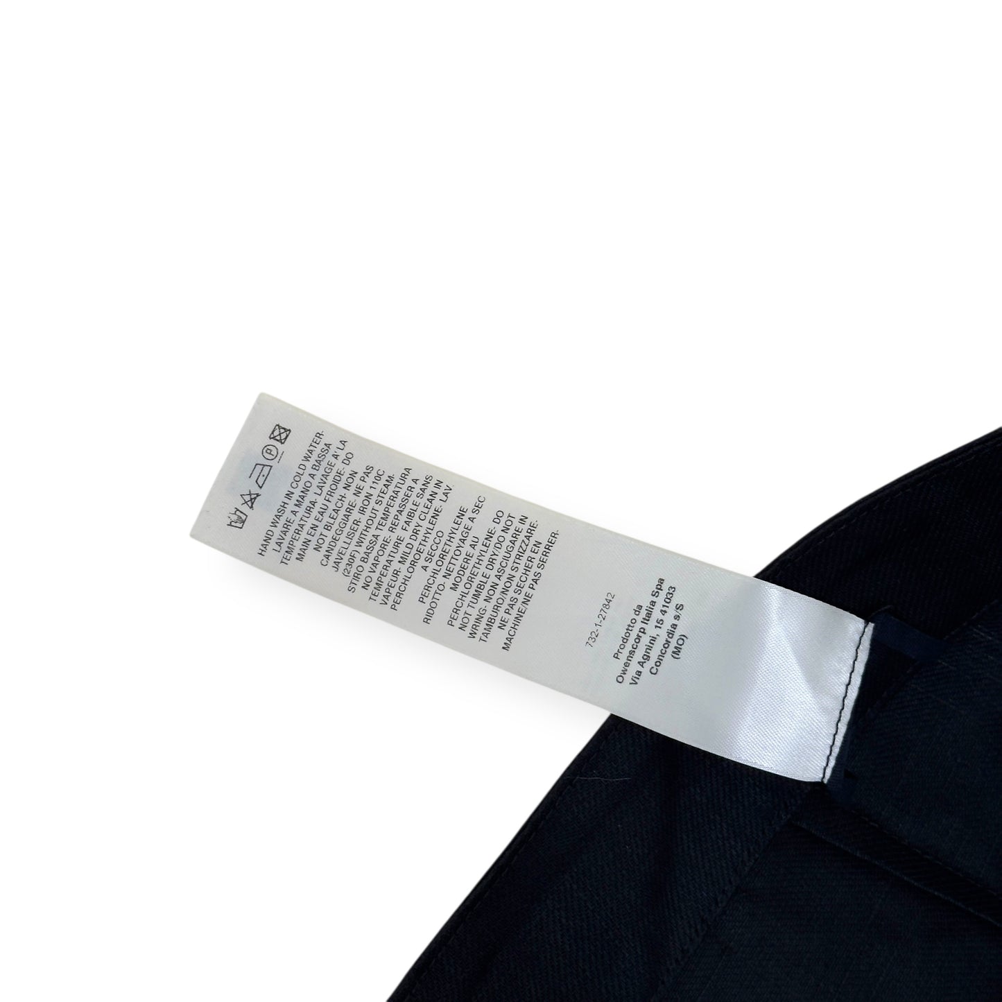 RICK OWENS SS25 HOLLYWOOD GETH LINEN TROUSERS BLACK W36”