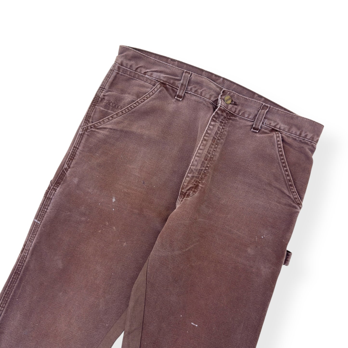 JEANIUS BAR ATELIER PAINT SPLATTER CARGO TROUSERS BROWN W34”