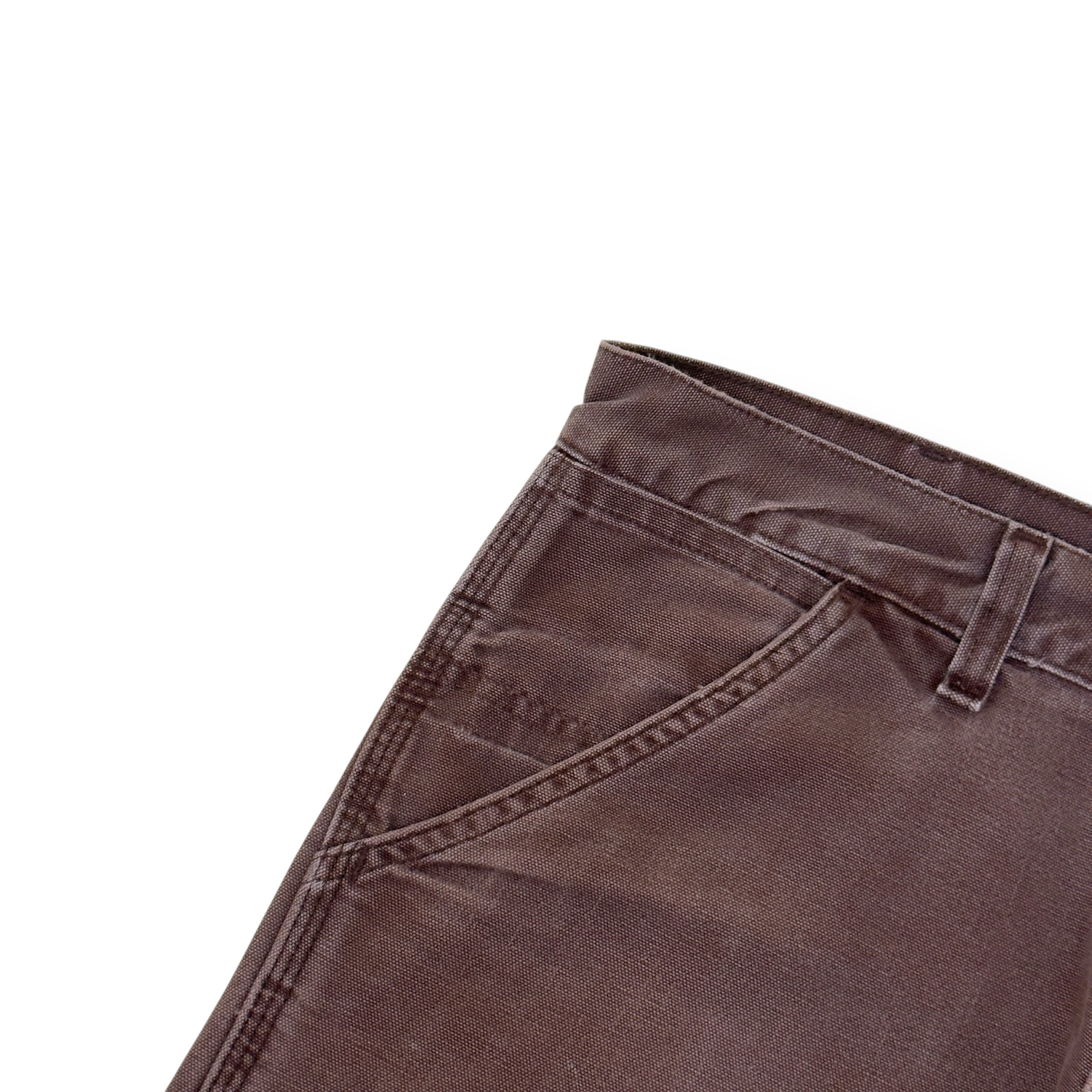 JEANIUS BAR ATELIER PAINT SPLATTER CARGO TROUSERS BROWN W34”