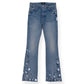 AMIRI PAINT SPLATTER FLARED DENIM JEANS BLUE W32”