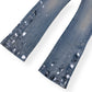 AMIRI PAINT SPLATTER FLARED DENIM JEANS BLUE W32”