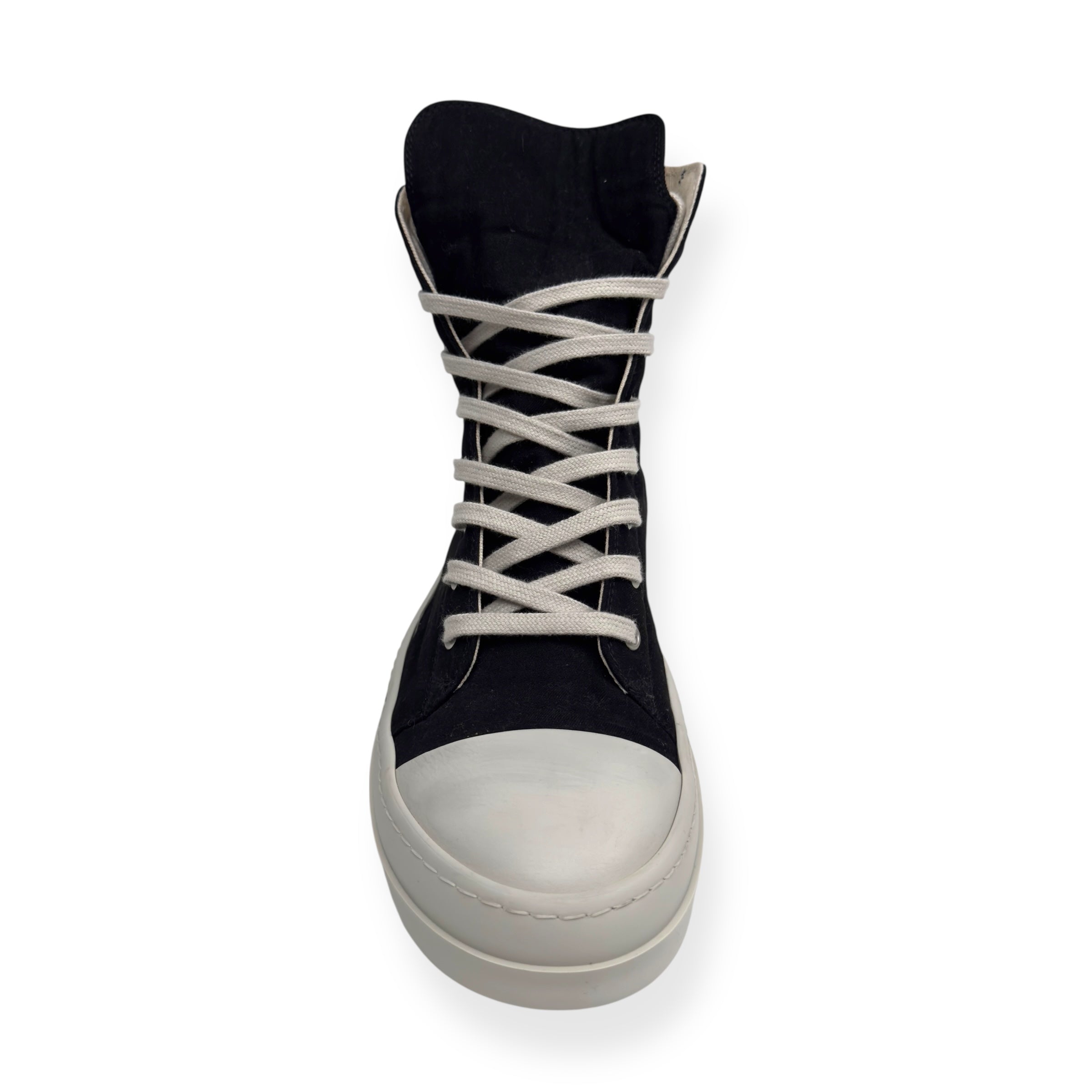 RICK OWENS DRKSHDW HIGH TOP SNEAKER BLACK / WHITE 42 / UK8
