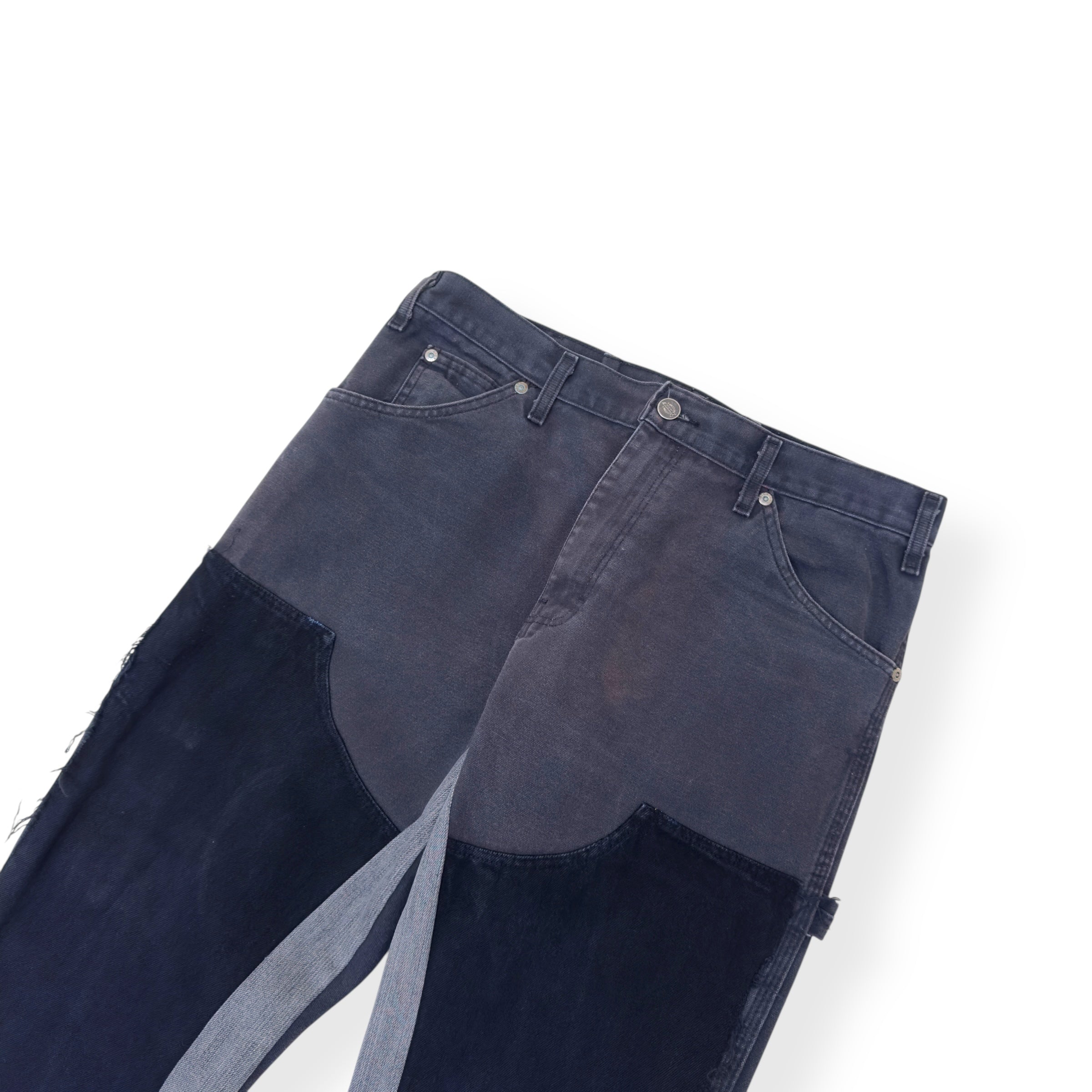 JEANIUS BAR ATELIER CARGO TROUSERS BLACK W32”