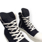 RICK OWENS DRKSHDW HIGH TOP SNEAKER BLACK / WHITE 42 / UK8
