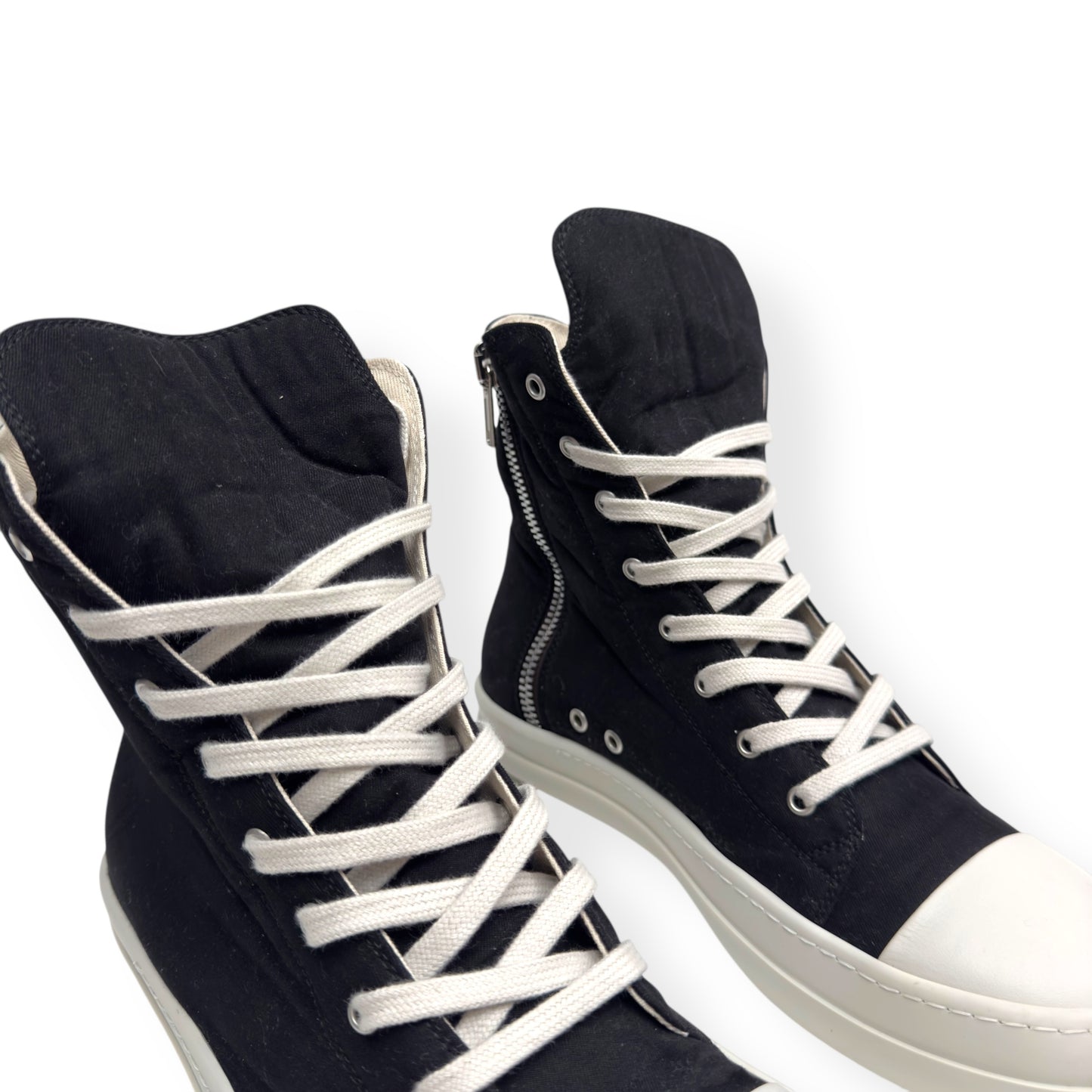 RICK OWENS DRKSHDW HIGH TOP SNEAKER BLACK / WHITE 42 / UK8