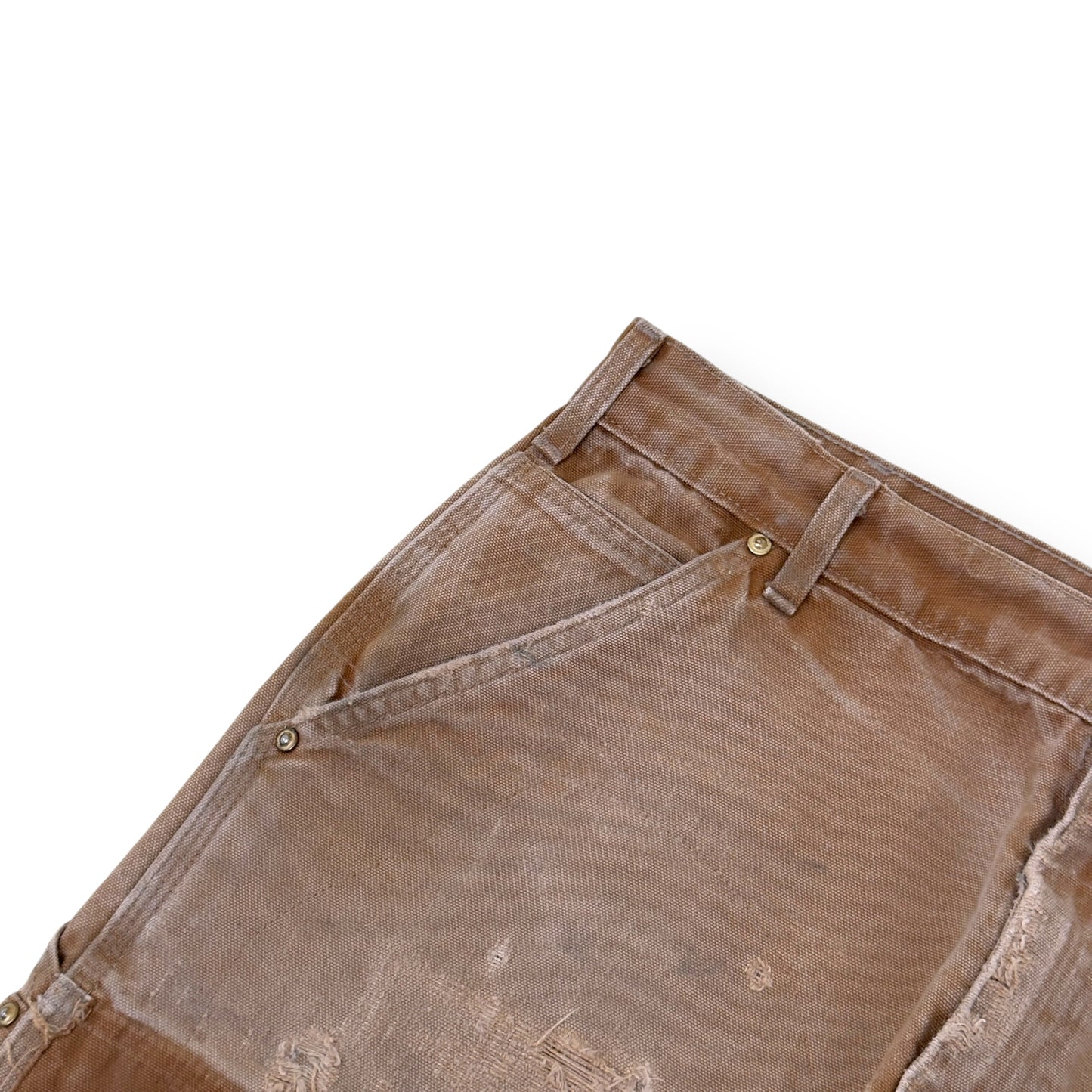 JEANIUS BAR ATELIER PAINT SPLATTER CARGO TROUSERS BEIGE W32”