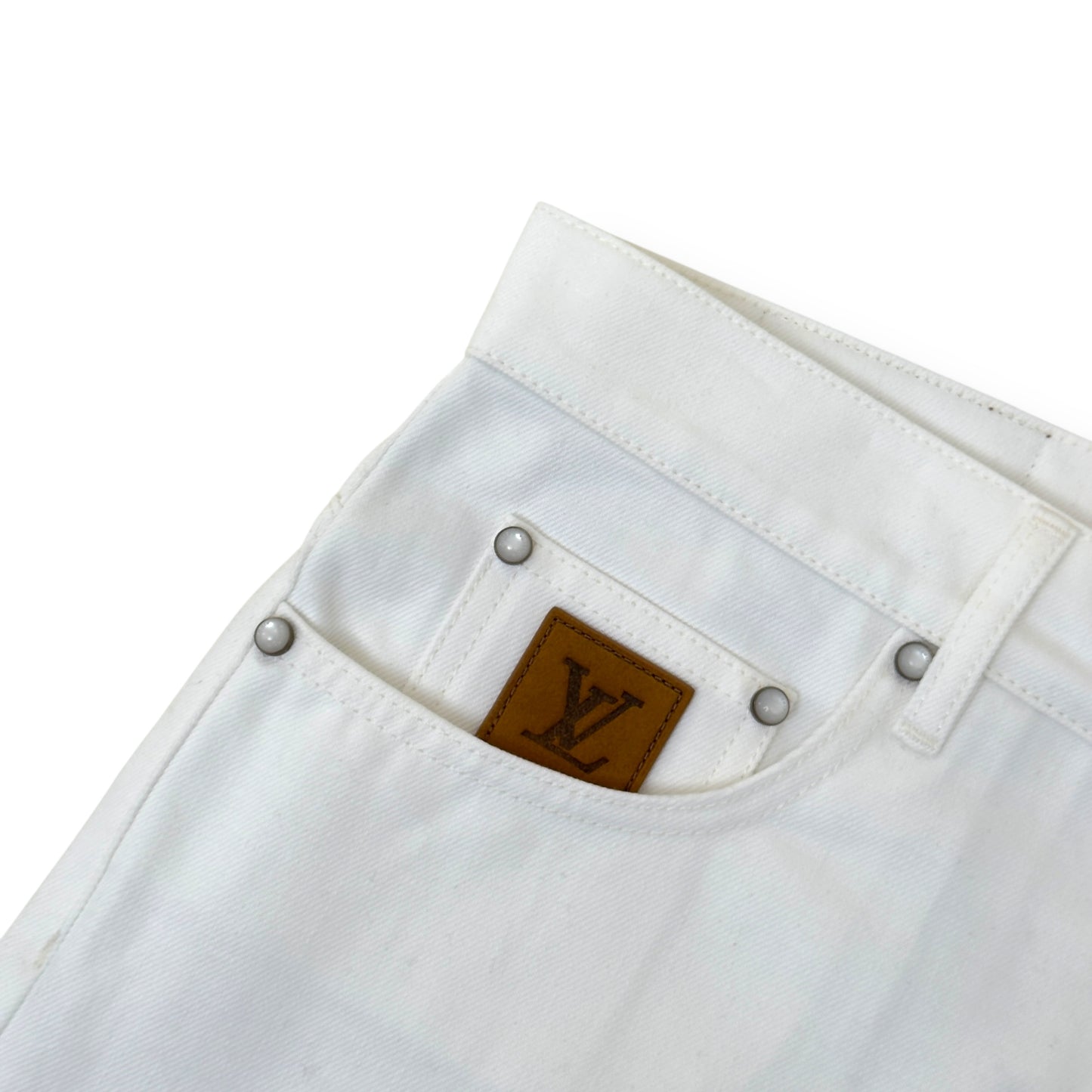 LOUIS VUITTON SKATE FIT DENIM JEANS LUXURY WHITE W36”