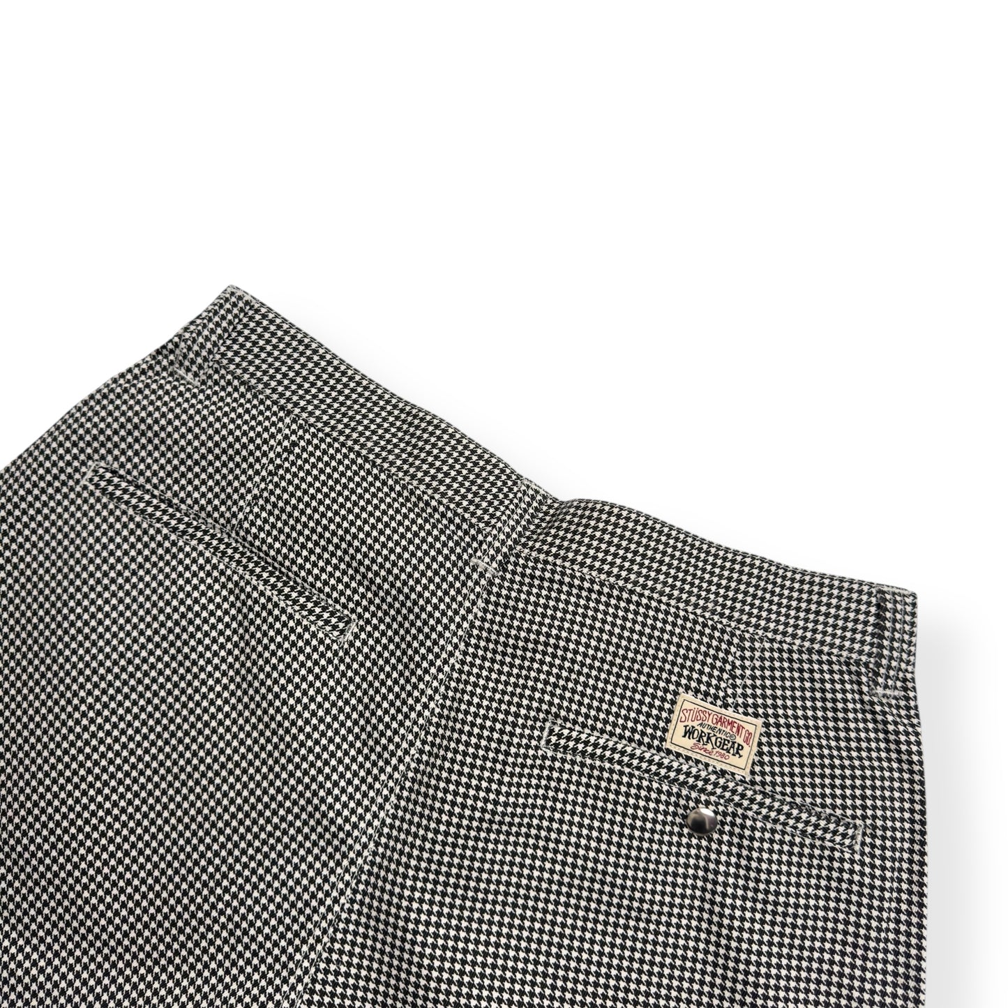 STÜSSY WORKGEAR SHORTS ‘HOUNDSTOOTH’ W32”