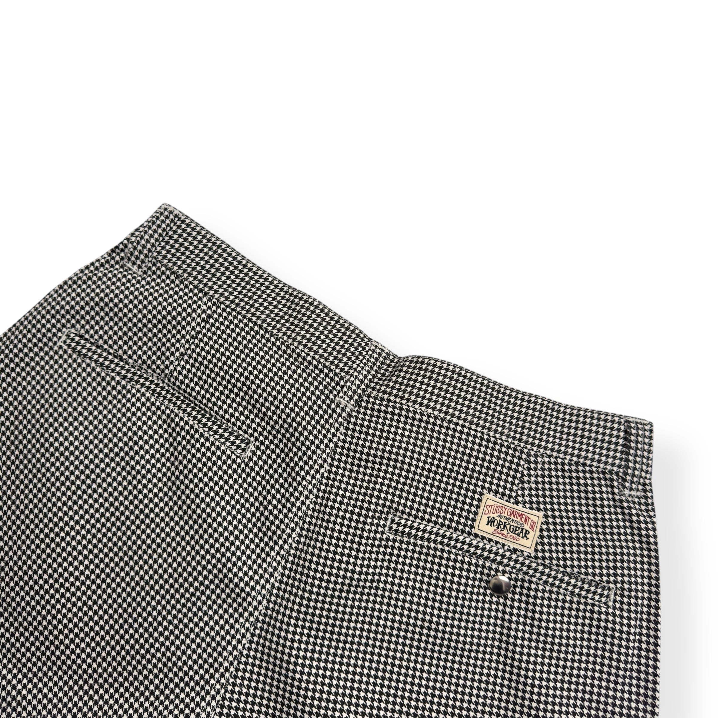 STÜSSY WORKGEAR SHORTS ‘HOUNDSTOOTH’ W32”