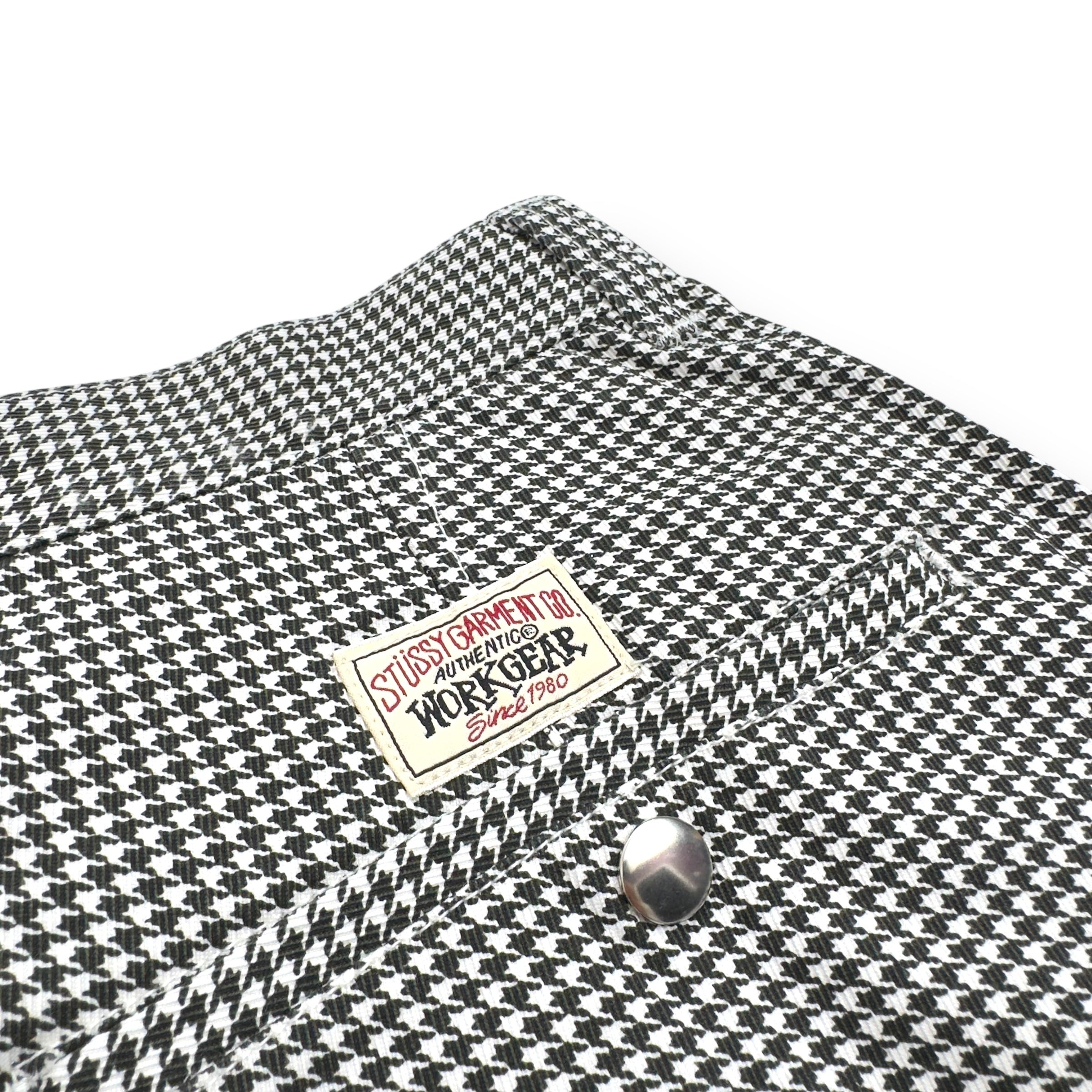 STÜSSY WORKGEAR SHORTS ‘HOUNDSTOOTH’ W32”