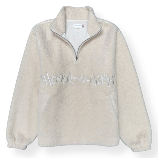 HONOR THE GIFT SCRIPT SHERPA QUATER ZIP JACKET BONE M