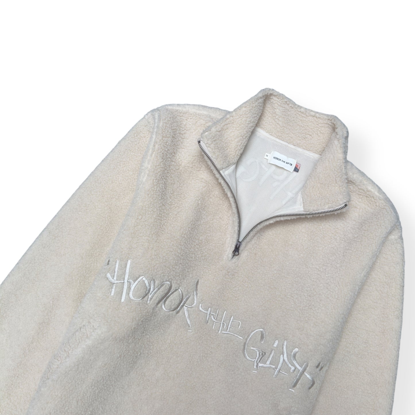 HONOR THE GIFT SCRIPT SHERPA QUATER ZIP JACKET BONE M