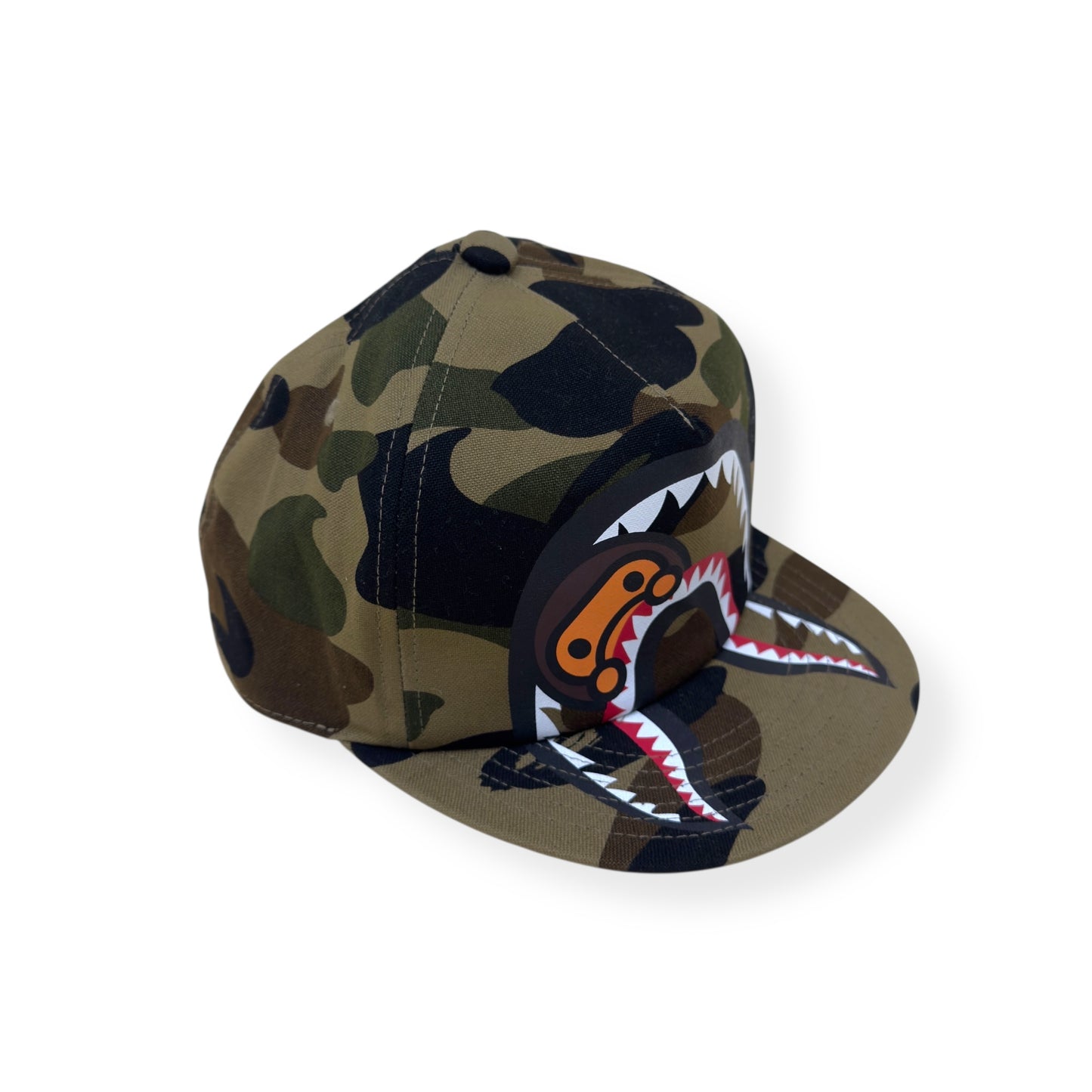 A BATHING APE 1ST CAMO SHARK MESH CAP CAMO GREEN