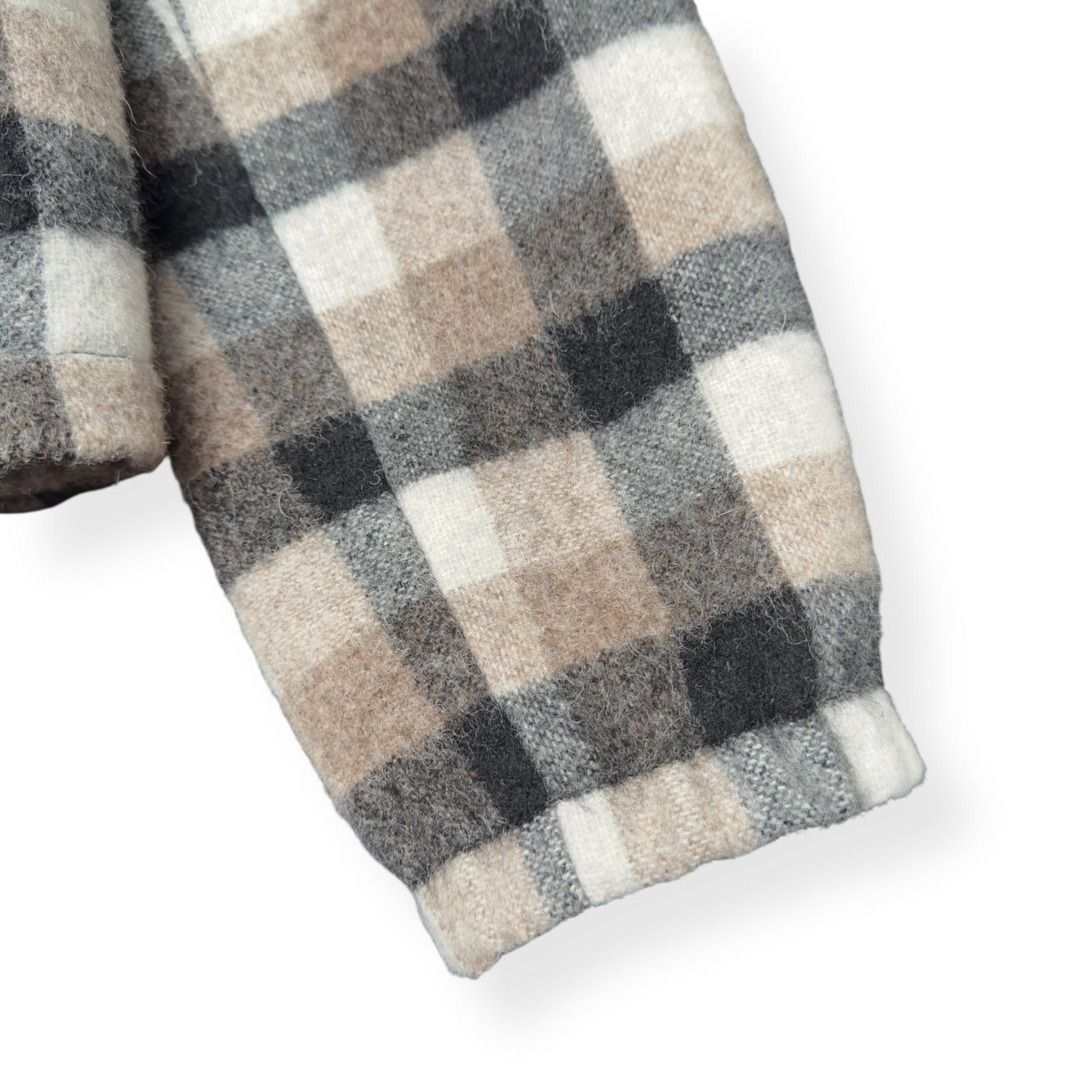 RICK OWENS AW19 ‘LARRY’ WOOL CHECKED JACKET BROWN 50 / M