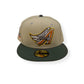 NEW ERA LOS ANGELES 50TH ANNIVERSARY 59FIFTY FLAT CAP CREAM / GREEN
