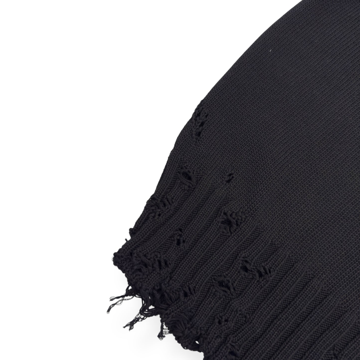 MARNI DISTRESSED KNIT VEST BLACK / WHITE 48 / S