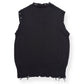 MARNI DISTRESSED KNIT VEST BLACK / WHITE 48 / S