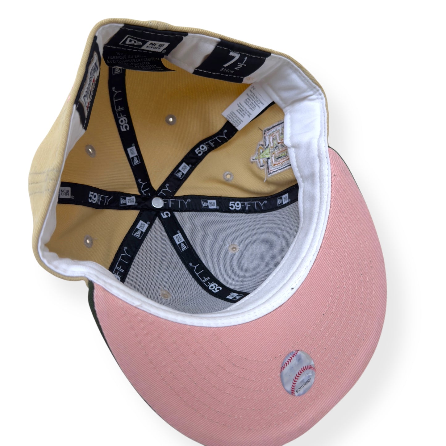 NEW ERA LOS ANGELES 50TH ANNIVERSARY 59FIFTY FLAT CAP CREAM / GREEN