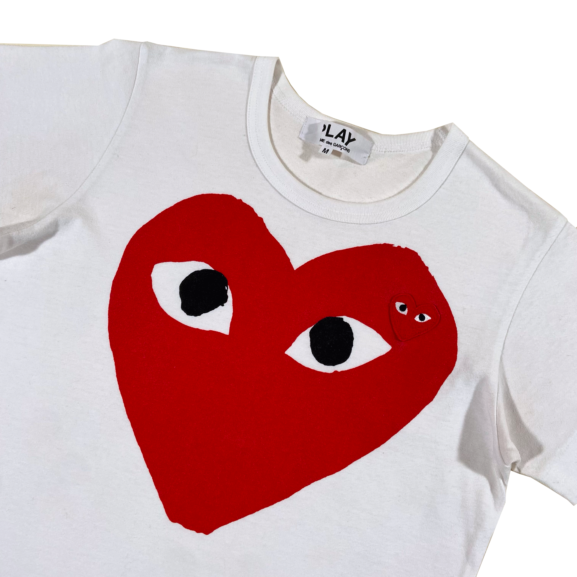 CDG PLAY T-SHIRT WHITE WOMENS M