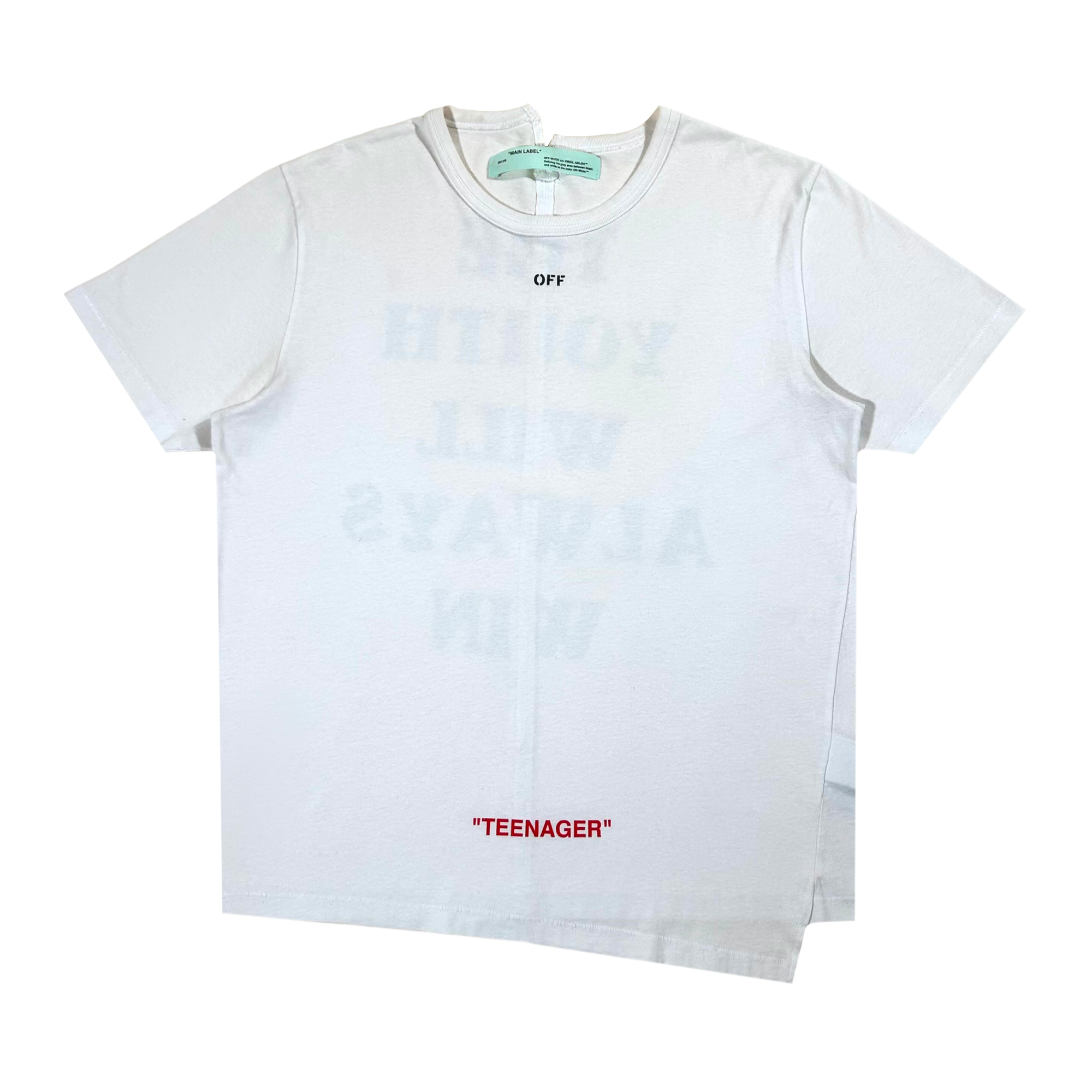 OFF WHITE GRAPHIC PRINT T-SHIRT WHITE L