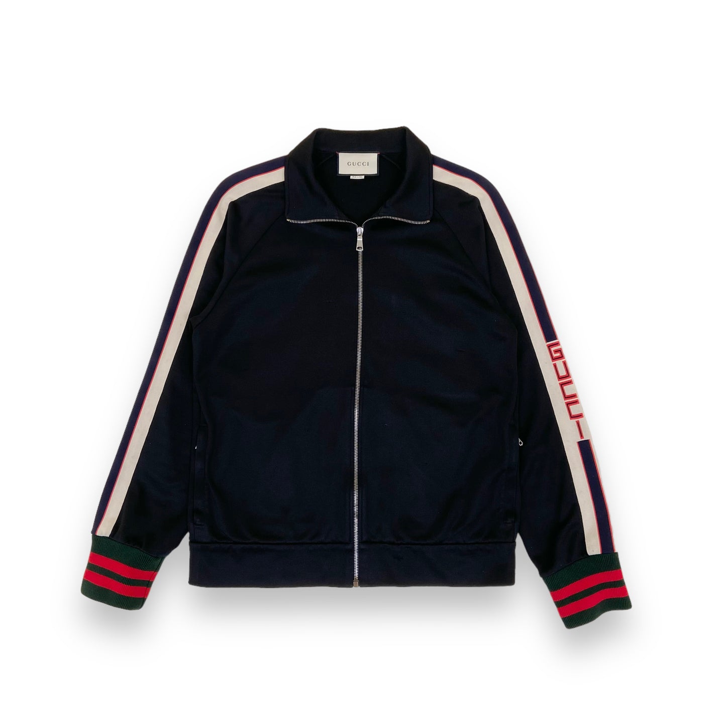 GUCCI TAPED LOGO TRACK JACKET BLACK M